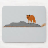🦊 Fox on the Rock Mouse Pad マウスパッド (正面)