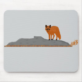 🦊 Fox on the Rock Mouse Pad マウスパッド