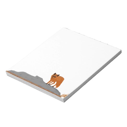 🦊 Fox on the Rock Notebook / Notepad  ノートパッド (回転)
