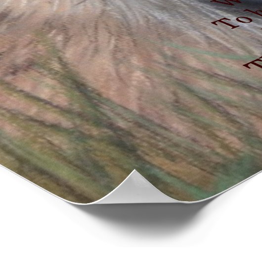 fox painting with original wildlife poem ポスター (角)