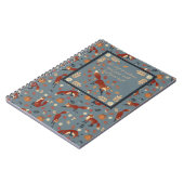 Fox Pattern Notebook in Soft Autumn Colors ノートブック (左側)