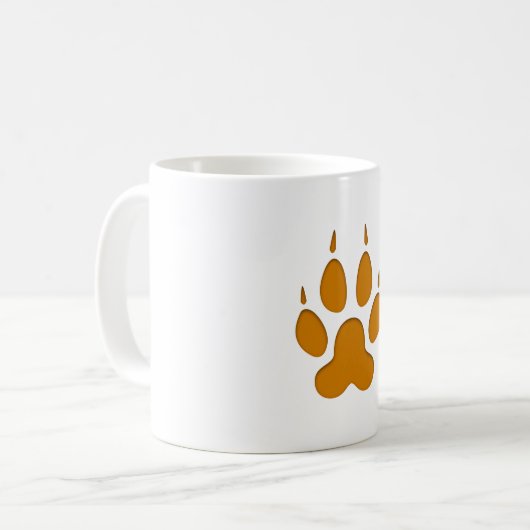 Fox Paw Print コーヒーマグカップ (正面左)