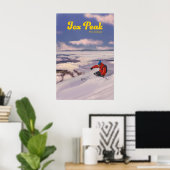 Fox Peak New Zealand Ski Resort Poster ポスター (ホームオフィス)