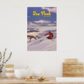 Fox Peak New Zealand Ski Resort Poster ポスター (キッチン)
