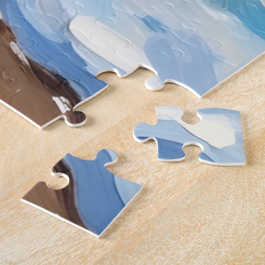 Fox Peeking from Gingerbread House Hat ジグソーパズル (側面)