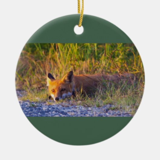 Fox Photo Ornament  セラミックオーナメント (正面)