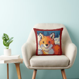 Fox, Pixel Art, pixelart クッション