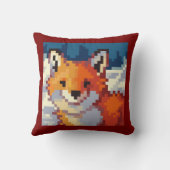 Fox, Pixel Art, pixelart クッション (裏面)