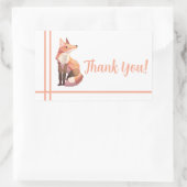 Fox Pixel Art, Pixelart thank you 長方形シール (バッグ)