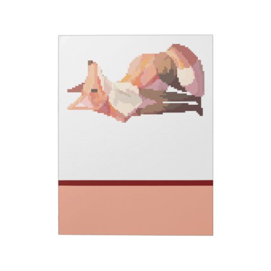 Fox, pixelart, Pixel Art ノートパッド (回転)