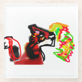 Fox playing now autumn  ガラスコースター