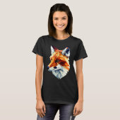 Fox Polygon Wild Animal  Wildlife Zookeeper Geomet Tシャツ (正面フル)