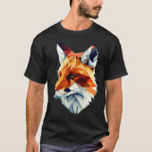 Fox Polygon Wild Animal  Wildlife Zookeeper Geomet Tシャツ (正面)