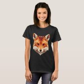 Fox Polygon Wild Animal Wildlife Zookeeper Geomet Tシャツ (正面フル)