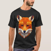 Fox Polygon Wild Animal  Wildlife Zookeeper Geomet Tシャツ (正面)