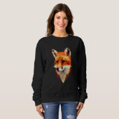 Fox Polygon Wild Animal Wildlife Zookeeper Geometr スウェットシャツ (正面フル)