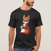 Fox Quote  Drinking Coffee Cool  Fox Tシャツ (正面)