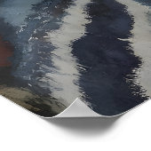 Fox Reading Ski Art Print Motivational Winter ポスター (角)