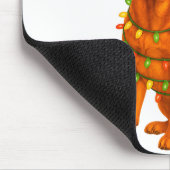 Fox Red Lab Christmas Tree Light Pajama Labrador D マウスパッド (コーナー)