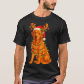 Fox Red Lab Christmas Tree Light Pajama Labrador D Tシャツ (正面)