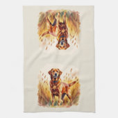 Fox Red Labrador Retriever Dog キッチンタオル (縦)