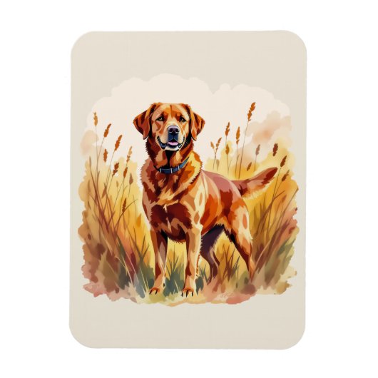Fox Red Labrador Retriever Dog マグネット (縦)