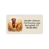 Fox Red Labrador Retriever Dog ラベル (正面)