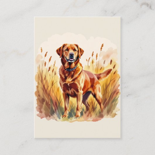 Fox Red Labrador Retriever Dog 名刺 (正面)