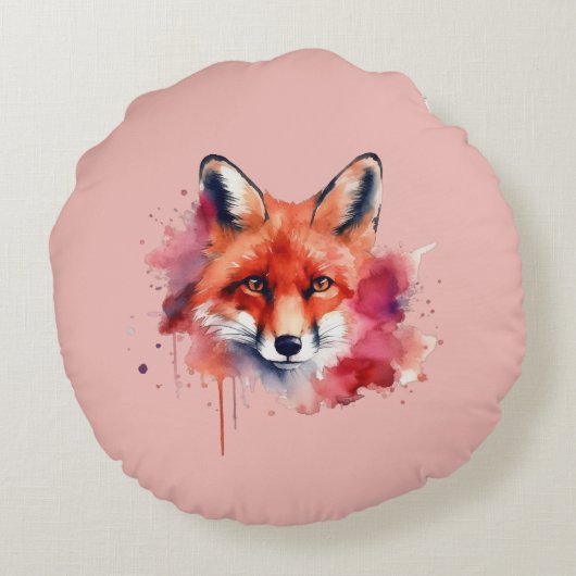 Fox Round Pillow ラウンドクッション (裏面)