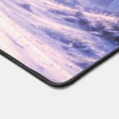 Fox Running in Winter Snow デスクマット (コーナー)