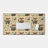 Fox Samurai Gamer デスクマット (キーボード&マウス)