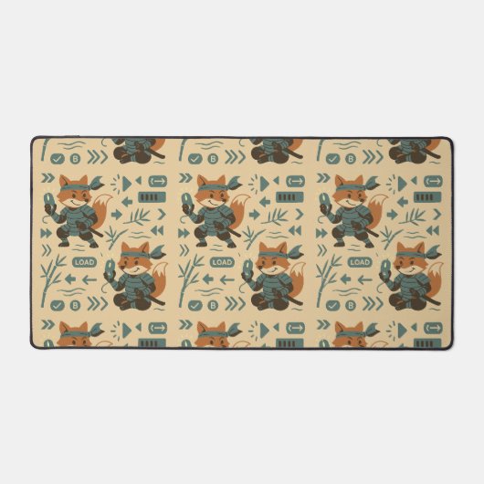 Fox Samurai Gamer  デスクマット (正面)