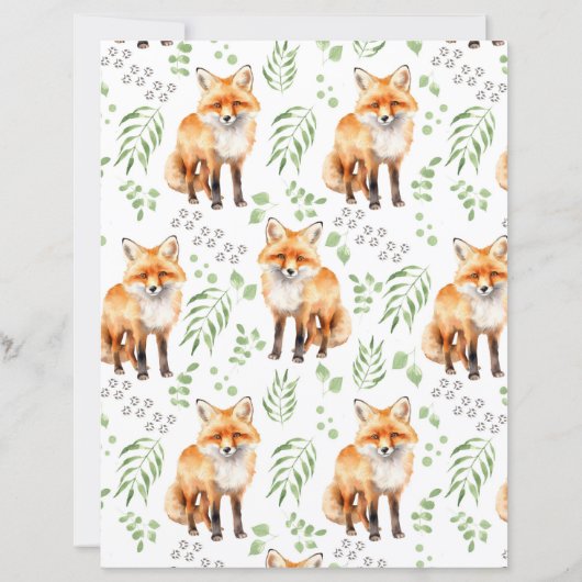 Fox Scrapbook Paper (裏面)