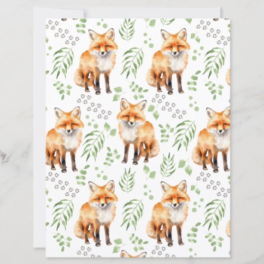Fox Scrapbook Paper (正面)