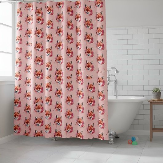 Fox Shower Curtain シャワーカーテン