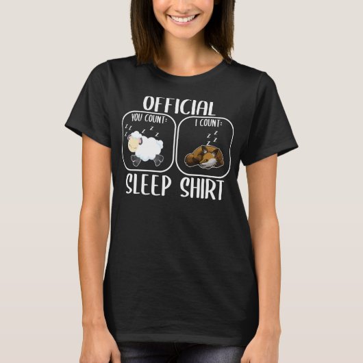 Fox Sleep Shirt Count Sheep Tシャツ (正面)
