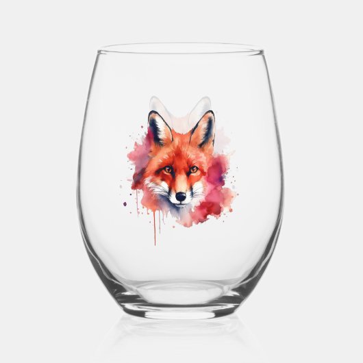 Fox Stemless Wine Glass ステムなしワイングラス (裏面)