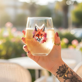 Fox Stemless Wine Glass ステムなしワイングラス