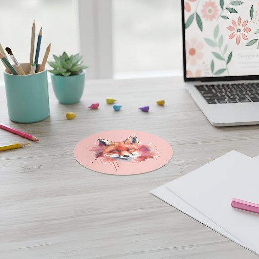 Fox Sticker ラウンドシール