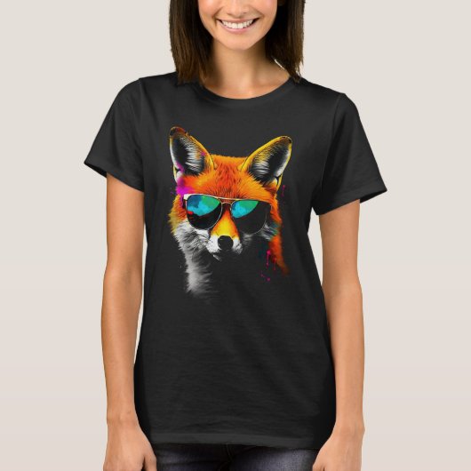Fox Sunglasses  Animal Fox 1 Tシャツ (正面)