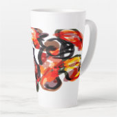 Fox sunset autumn  カフェラテマグ (右アングル)