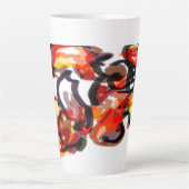 Fox sunset autumn  カフェラテマグ (正面)