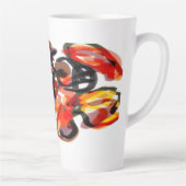 Fox sunset autumn  カフェラテマグ (右)