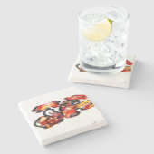 Fox sunset autumn  ストーンコースター (横)