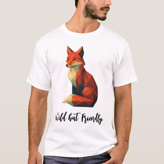 Fox T-Shirt with Title : Wild but Friendly Tシャツ (正面)