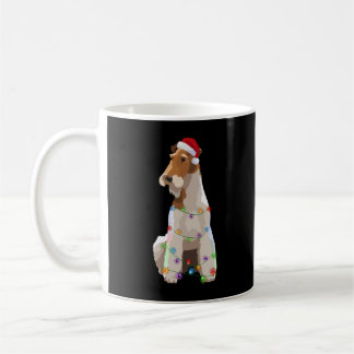 Fox Terrier Christmas Lights Xmas Dog Lover  コーヒーマグカップ