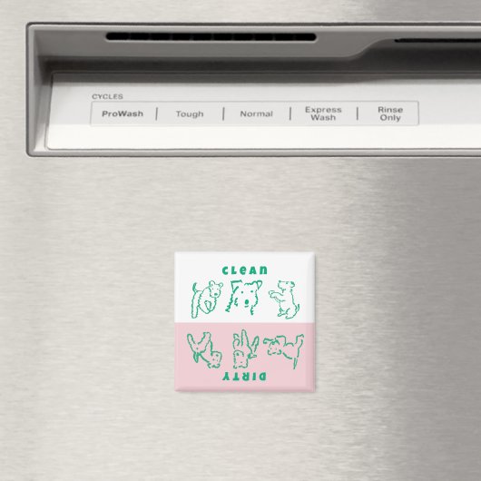 Fox Terrier Clean Dirty Dishwasher Magnet マグネット (インサイチュ (食洗機))