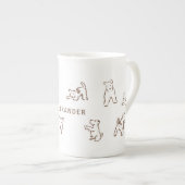 Fox Terrier Personalized ボーンチャイナマグカップ (正面右)