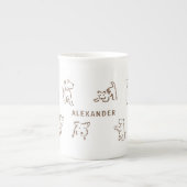 Fox Terrier Personalized ボーンチャイナマグカップ (正面)