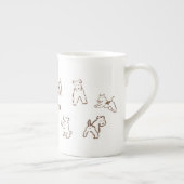 Fox Terrier Personalized ボーンチャイナマグカップ (右)